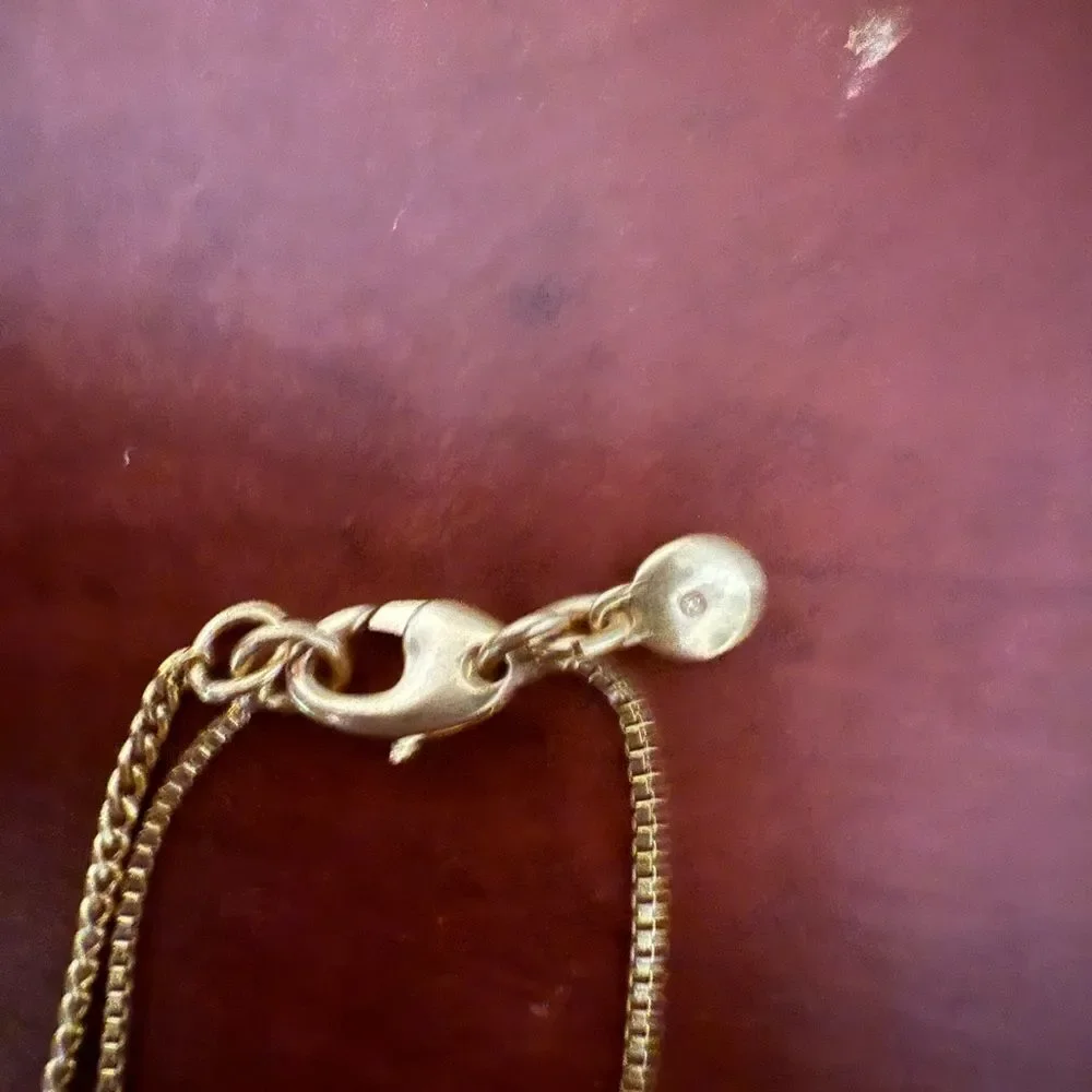 Madewell Milky Quartz Teardrop Gold-Tone Box Chain Necklace - Picture 5 of 7